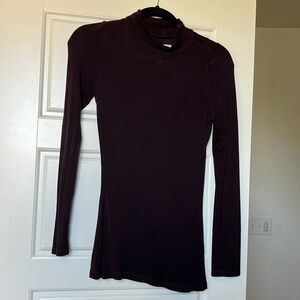 purple long sleeve turtleneck shirt